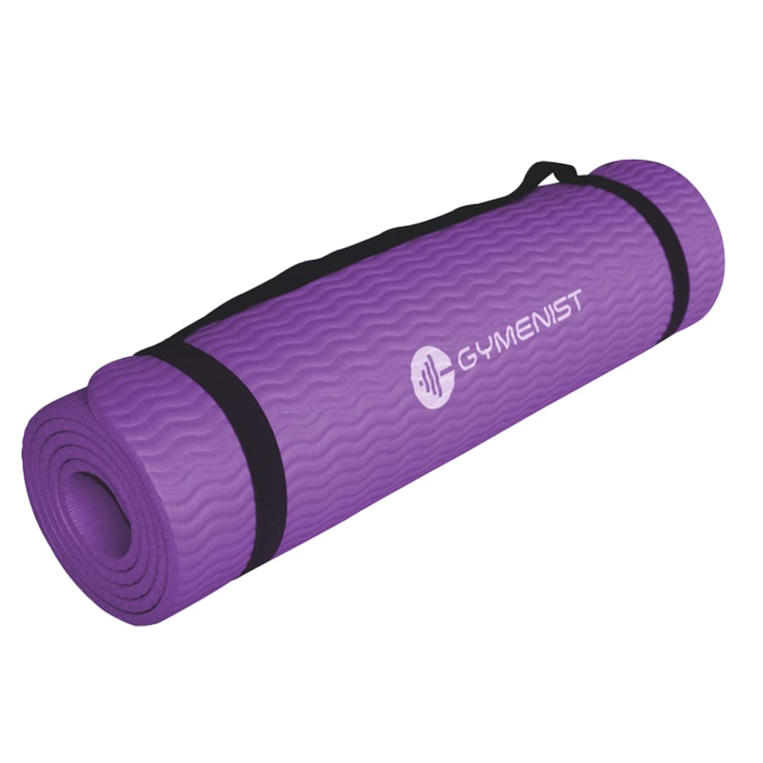 GYMENIST Thick Exercise Yoga Floor Mat Nbr 24 X 71 Inches, Great for Camping Cardio Workout Pilates Gymnastics