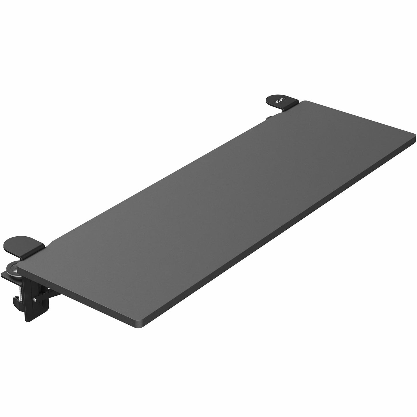VIVO Clamp-on 6 x 9 inch (11 Including Clamps) Desk Extender, Wrist Support, Armrest Tray, Table Mount for Sit Stand Desks, Black, DESK-EXT09