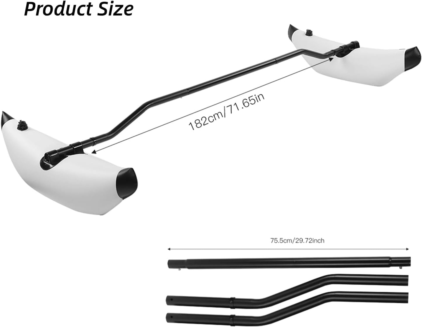 DAUERHAFT Inflatable Kayak Stabilizer , Kayak Outrigger Kit , PVC Canoe Accessories for Kayak Outrigger , Inflatable Boat for Kayak Outdoor