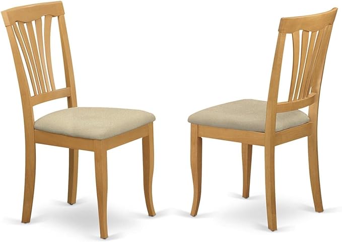 East West Furniture AVC-OAK-C Avon Kitchen Dining Chairs