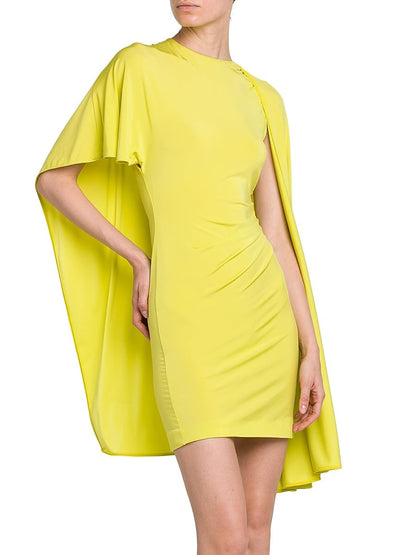 Stella McCartney, Asymmetric Jersey Minidress, 40 (4-6), Lime