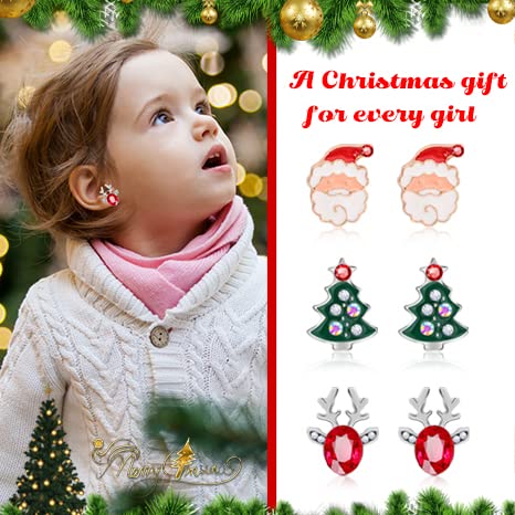Natonhi 20 Pairs Christmas Earrings for Women, Holiday Xmas Dangle Earrings Bow Tree Bells Snowflake Light Earrings Studs Earrings Set for Bulk Girls Christmas Jewelry Gifts