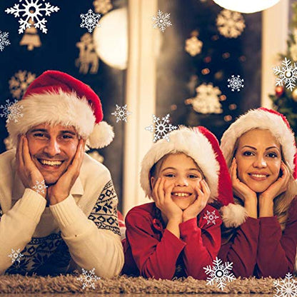 HUICOCY Santa Hat,Unisex Velvet Fabric Christmas Hat with Comfort Lining&Plush Brim, Xmas Santa Holiday Hats for Adults