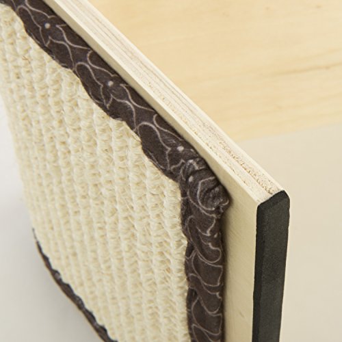 SmartyKat Sisal Angle Ramp Cat Scratcher for Indoor Cats & Kittens, Durable Sisal & Wood Scratching Pad, Includes Catnip, Gray/Taupe