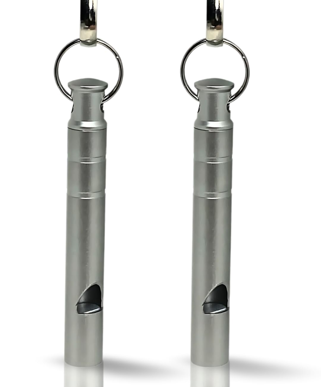 Titanium Whistle with Lanyard Emergency Safety, Titanium Gray, Set of 2, Weather Resistant, 125db Your Lifesaving Outdoor Essential, Perfect for Hiking, Pets, Sports, and Emergencies for Keychain