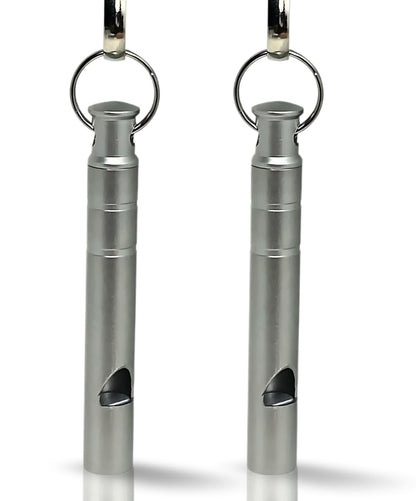 Titanium Whistle with Lanyard Emergency Safety, Titanium Gray, Set of 2, Weather Resistant, 125db Your Lifesaving Outdoor Essential, Perfect for Hiking, Pets, Sports, and Emergencies for Keychain