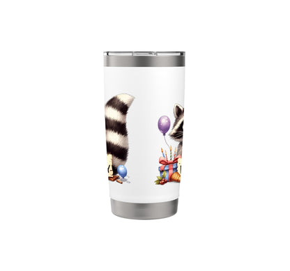 Raccoon Party Animal Celebration Design Stainless Steel Insulated Tumbler