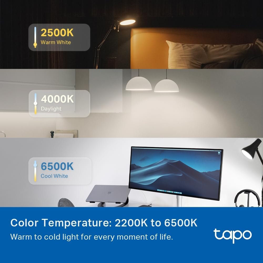 Tapo L535B Smart Bulb, B22 Colour Changing Light Bulb, Alexa Light Bulbs, LED Light Bulb,Energy Monitoring, 8.6W Smart Light Bulb, Dimmable, Voice Control with Apple HomeKit, Alexa and Google