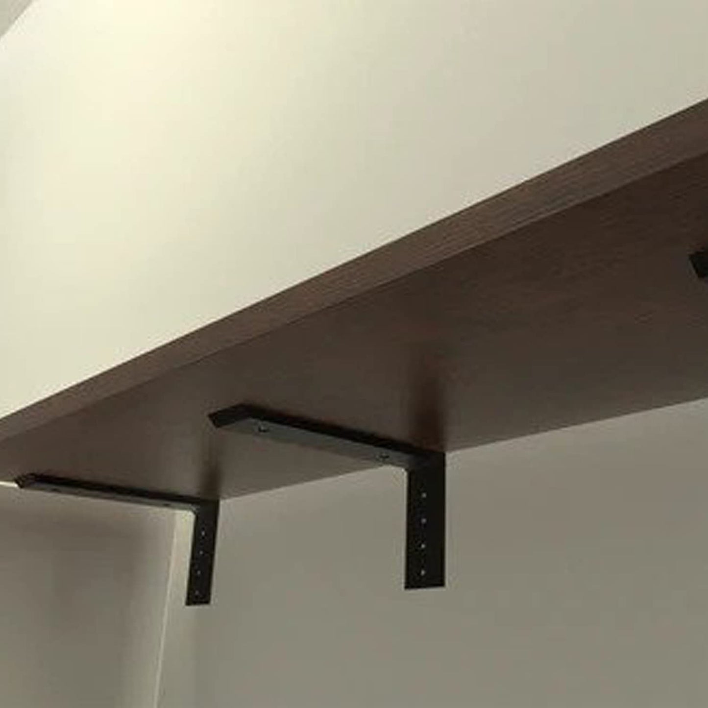 WINKER Countertop Support Bracket 6 Pack Heavy Duty 3/8" Thick Hidden L Shelf Bracket 10" x 6" x 2.5" Metal Corbels for Quartz/Granite/Wood/Concrete/Laminate Countertops, Black