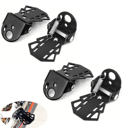 YehVeh 4 Pack Mini Bicycle Rear Pedals Bike Pegs Folding Foot Rest Mount Stand for Mountain Bicycles Rear Seat Pedal Child Kids Bikes Peg Metal Plate Cycling Footrest Accessories