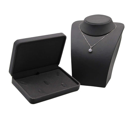 JunningGor Wedding Jewelry Sets Velvet Box Necklace Earring Ring Display Case Storage Holder (Deep Gray)