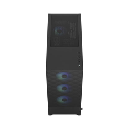 Fractal Design Pop XL Air RGB Black - Tempered Glass Clear Tint - Honeycomb Mesh Front – TG side panel - Four 120 mm Aspect 12 RGB fans included – E-ATX High Airflow Full Tower PC Gaming Case