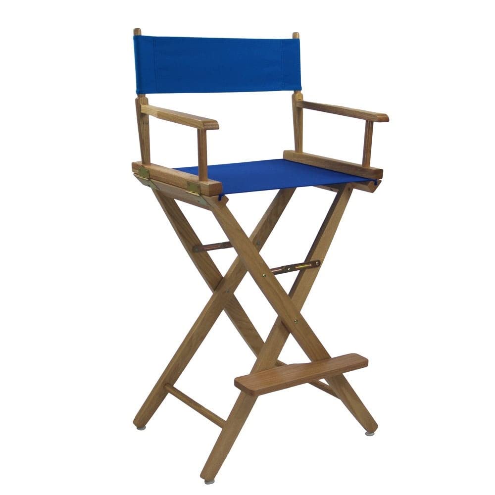 American Trails Extra-Wide Premium 30" Director's Chair Black Frame with Black Canvas, Bar Height
