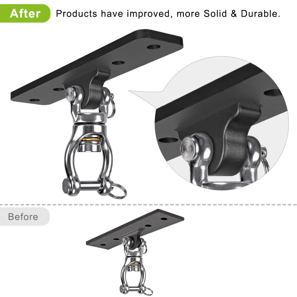 Dolibest Heavy Duty Swing Hanger, Swing Set Accessorie for Indoor Outdoor Playground, Porch Swing Hanging Kit for Wooden and Concrete Set with 4 Wood Screws and 4 Expansion Bolts, 900LB .