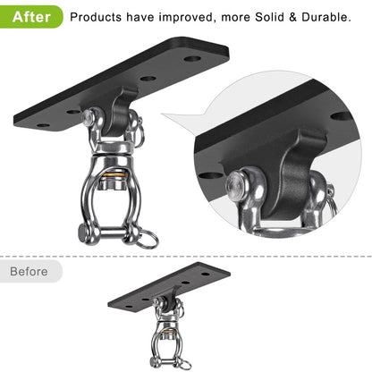 Dolibest Heavy Duty Swing Hanger, Swing Set Accessorie for Indoor Outdoor Playground, Porch Swing Hanging Kit for Wooden and Concrete Set with 4 Wood Screws and 4 Expansion Bolts, 900LB .