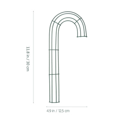 DECHOUS 4Pcs Candy Cane Wreath Frame Metal Christmas Candy Cane Shaped Wire Flower Frame J Letter Rings for DIY Christmas Decoration Indoor Outdoor Holiday, 12 Inch