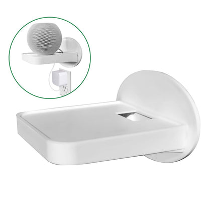 Outlet Shelf Holder Fit for Decorator Receptacle, Bathroom Decor Built-in Cable Management,Space Saving Homepod Mini,Google Home/Echo/Smart Speakers/Electric Toothbrush/Cell Phone (Decora)