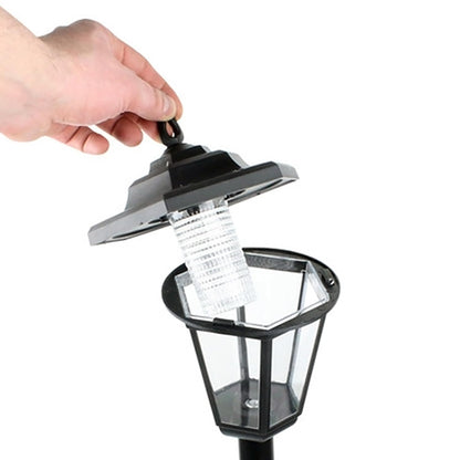 Guaranteed4Less LED Garden Lights Lamp Post Solar Powered Lantern Patio Pathway Walkway Outdoor (2),Black