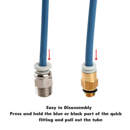 Sovol Creality Capricorn Bowden PTFE Tubing 1M XS Series 1.75MM Filament with 2X PC4-M6 & 2X PC4-M10 Pneumatic Fittings & Tube Cutter for Ender 3/3 Pro/5/CR-10/10S 3D Printer