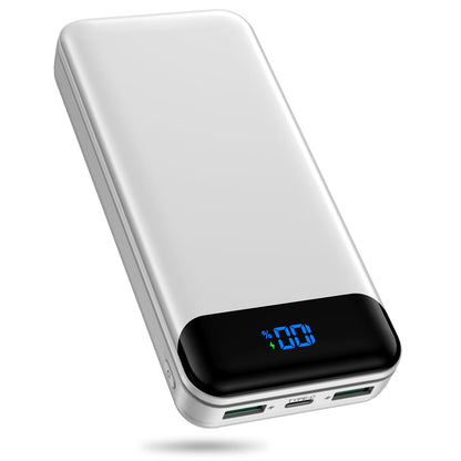 Portable Charger Power Bank 40000mAh Powerbank PD 30W and QC 4.0 Fast Charging External Battery Pack with USB-C LED 3 Outputs & 2 Inputs Portable Charging for iPhone 15 14 13 pro, Samsung