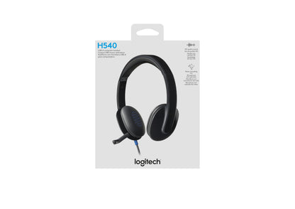 Logitech High-Performance USB Headset H540 for Windows and Mac, Skype Certified,Color-Black.