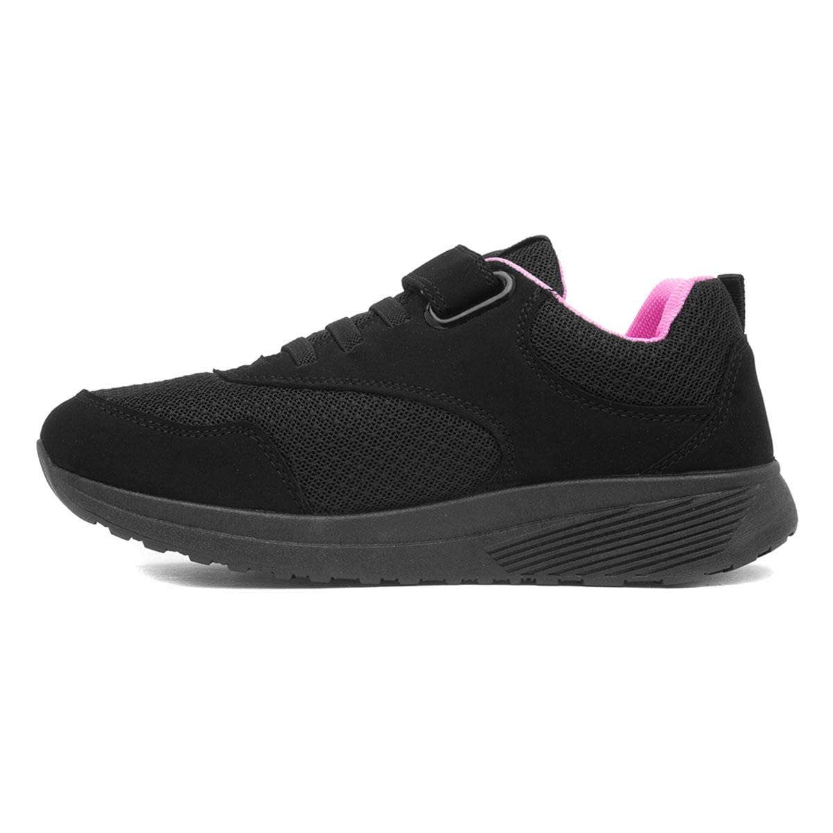 XL Kids Black Easy Fasten Trainer - Size 13 Child UK - Black