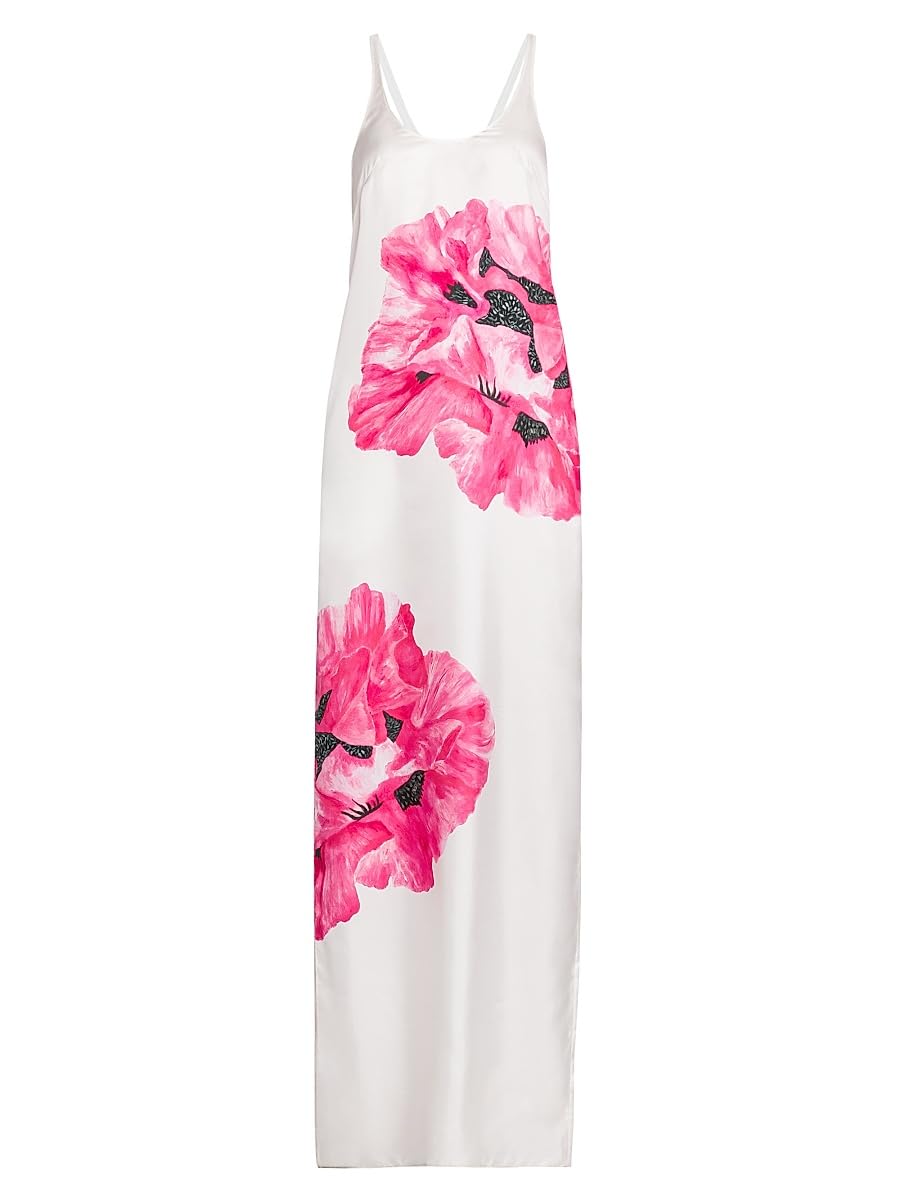 Stella McCartney, Poppy Silk Tank Maxi Dress, 38 (2-4), Pink White
