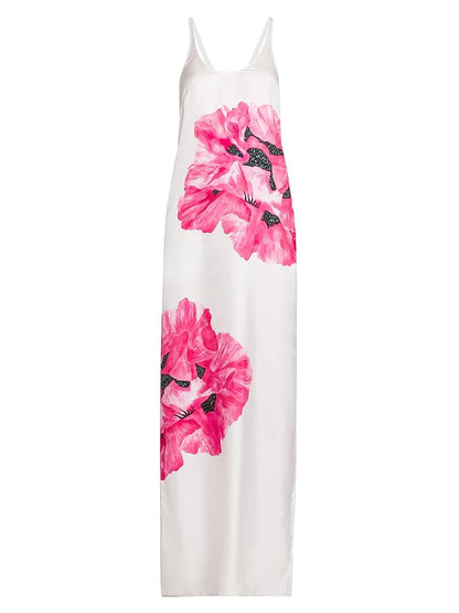 Stella McCartney, Poppy Silk Tank Maxi Dress, 38 (2-4), Pink White