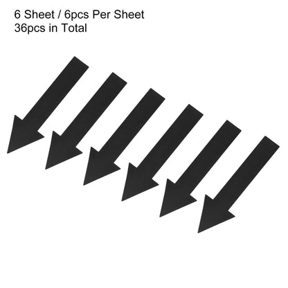 PATIKIL Arrow Sticker 4 Inch, 6 Sheet Directional Sign PVC Adhesive Removable Floor Decal for Floor Wall Marking, Black