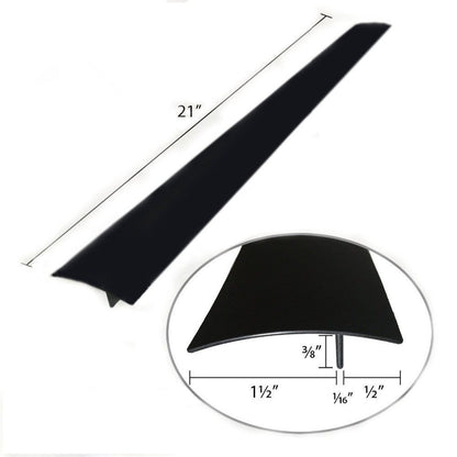 2 Pack Flexible Kitchen Stove Gap Covers, Silicone Gap Fillers Between Counter and Stovetop, Oven, Washer, Dryer, Easy to Wipe, Food grade (Black, 21 Inches)