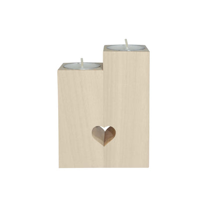 pnyoin Animal Skin Pink Black Candle Holders Gift for Women Wooden Heart Candlestick Personalized Christmas Birthday Graduation Friendship Gifts Home Wedding Dinning Party Decorative