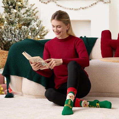 JOYIN 12 Pairs Christmas Socks for Women, Men with Box Christmas Gifts for Teens, Women and Men as Holiday Gifts