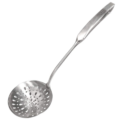 5 Pcs Newness Cooking Utensils Set, 304 Stainless Steel Kitchen Utensils Set, Metal Kitchen Accessories, Include Soup Ladle, Slotted Skimmer Spoon, Spaghetti Spoon and Spatula, Dishwasher Safe