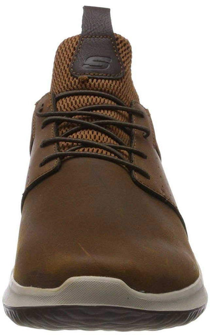 Skechers Men's Delson- Axton Slip On Trainers, Brown Brown Cdb, 9 UK