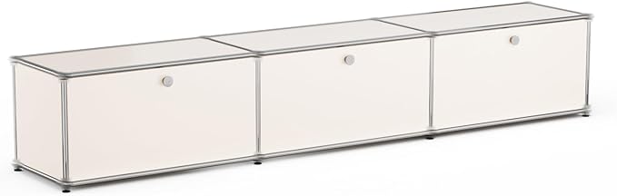 Modern Storage Cabinet White E Versatile Free-Standing Organizer