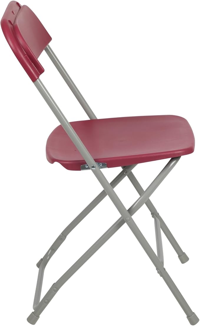 Flash Furniture Hercules Series Plastic Folding Chair - Red - 650LB Weight Capacity Comfortable Event Chair - Lightweight Folding Chair