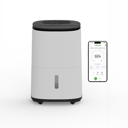 Meaco MeacoDry Arete® Two 12L Dehumidifier & HEPA H13 Air Purifier, Low Energy, Low Noise, Wi-Fi Meaco App, Smart humidity mode, removes moisture in homes and flats, 5x year warranty
