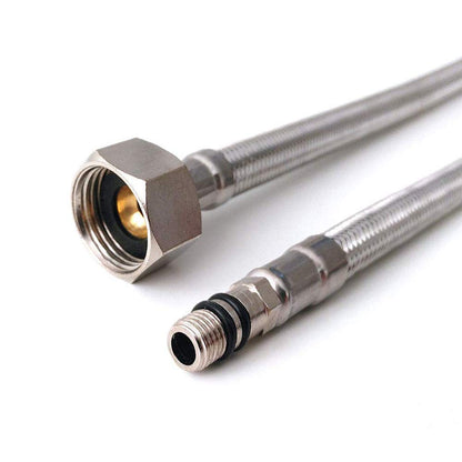 Pack of 2 Kitchen/Basin Monobloc Mixer Tap Connectors Flexi Pipes Tails British Standard Pipe M10 x1/2 Fitting 600mm Long