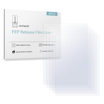 Photon Mono M5s FEP Release Film 210*290mm Compatible with Anycubic Mono M5s Pro/Mono M5s/Mono M5,Photon M3 Premium,for ELEGOO Saturn 3,Saturn 3 Ultra,Saturn 2,Saturn 8K,Halot Mage/Pro 3D Printer-5pcs