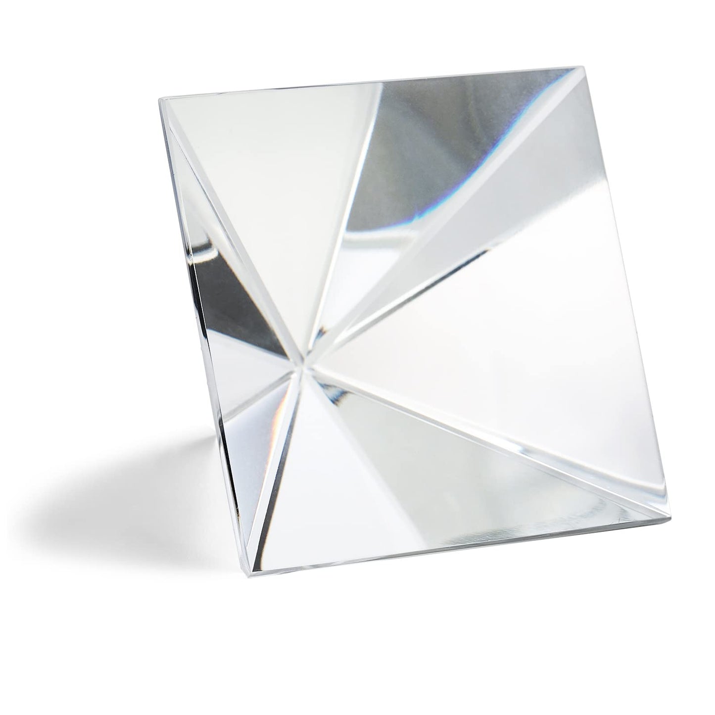 ZEAYEA 3 Pack Clear Crystal Pyramid, 2.4" Crystal Pyramid Prism, Glass Paperweight Pyramids Desk Ornament for Photography, Meditation, Home Office Decor, Gift, Pyramids Collectible