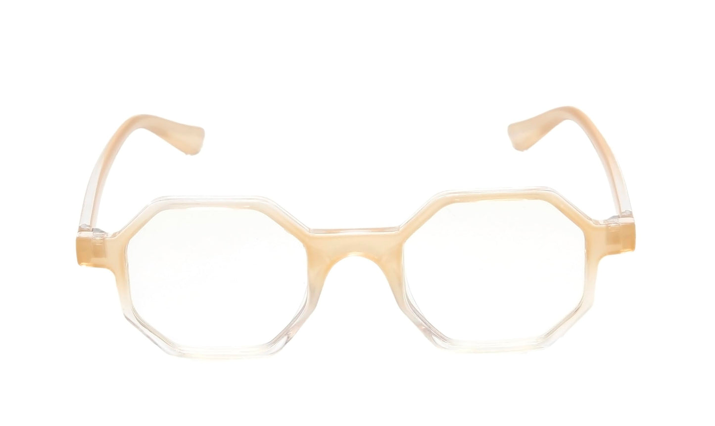 Medspex R786C Blue Light Blocking Reading Glasses +3.0 Tan Crystal Men Women Trendy Computer Readers Gaming Work TV Phones