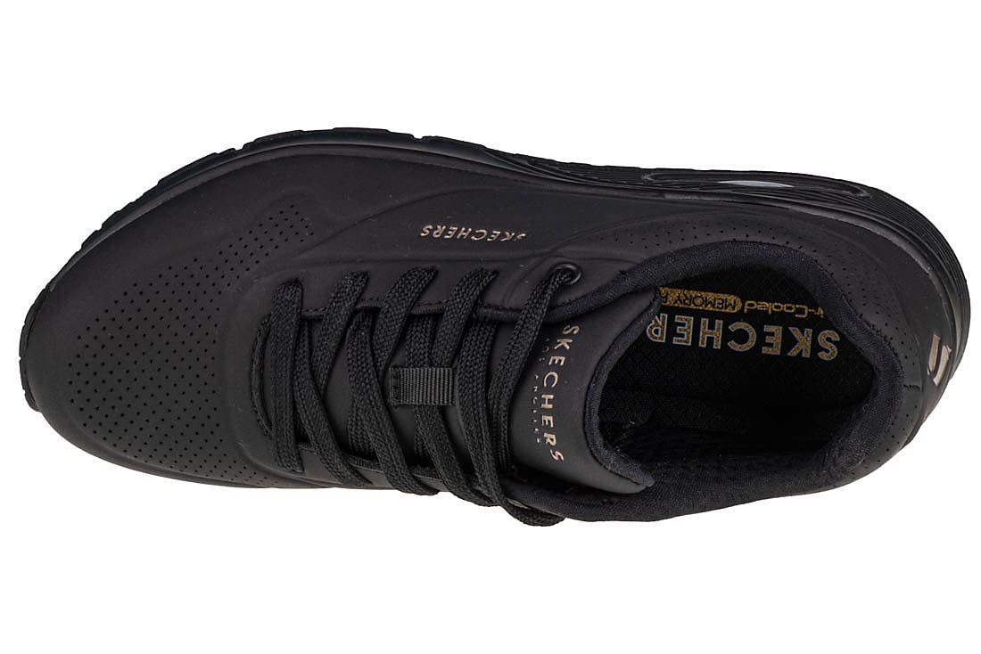 Skechers Women's Uno Stand on Air Sneaker, Black, 7 UK
