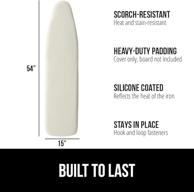 GORILLA GRIP The Original Ironing Board Cover and Pad, Silicone Coating