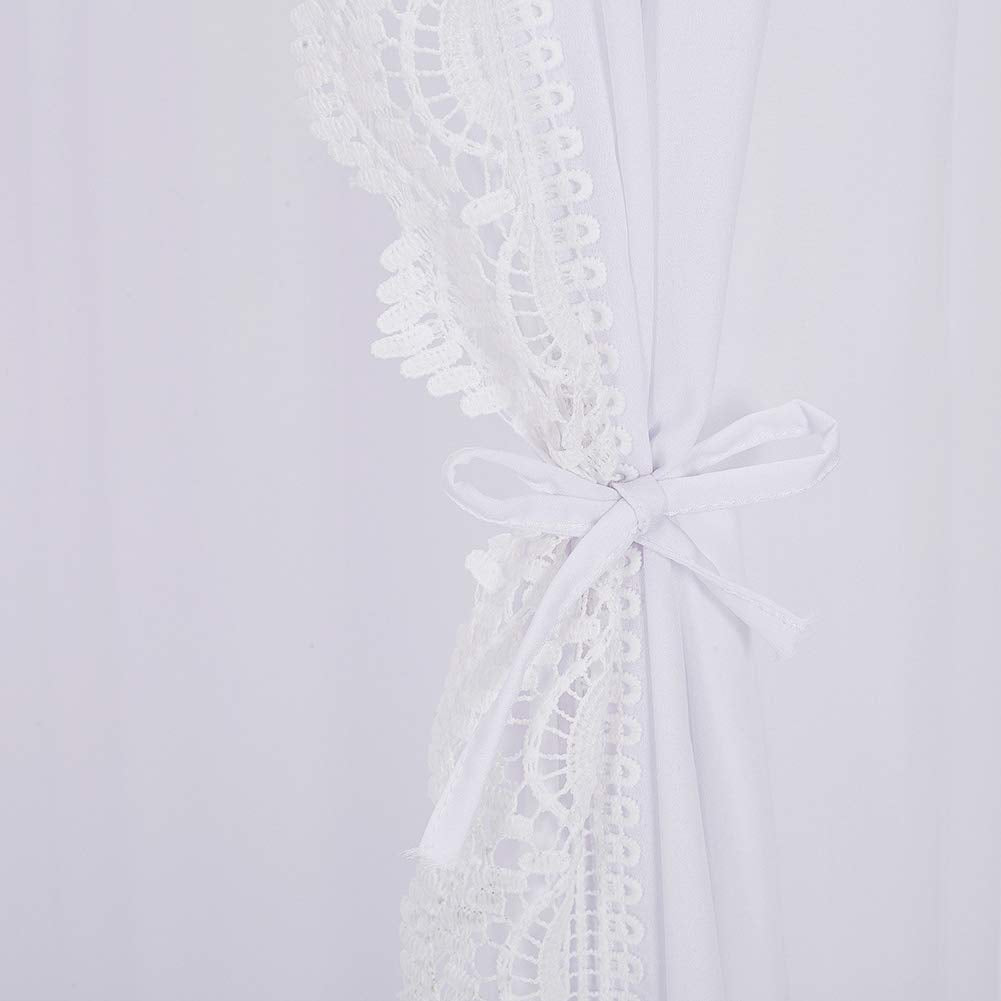 Bed Canopy Round Dome,Mosquito Net,Bed Canopy for Kid‘s Reading Room,Nursery Decorations,Bedroom Decoration (Chiffon Bed Canopy-WhiteNew!)