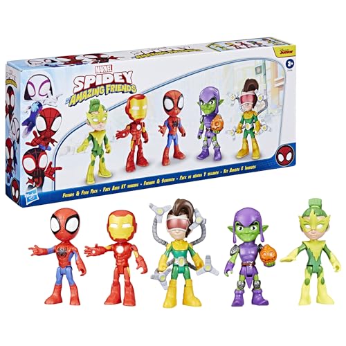 Marvel Spidey and His Amazing Friends, Friends & Foes Pack, Action Figure Set