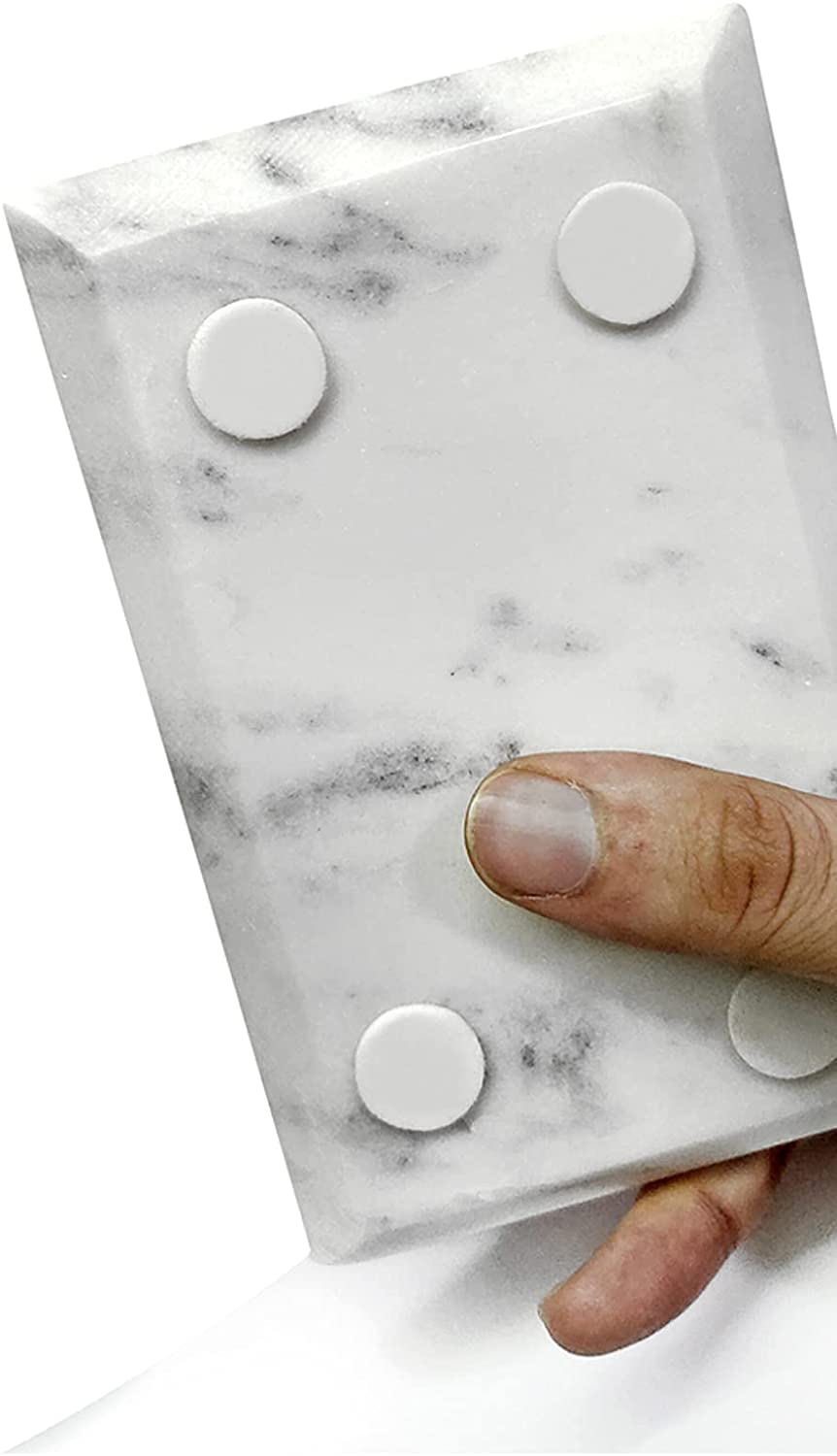 Chritmas Gift/Chritmas Sale Marble Stone Soap Dish Bath Accessories for Bathrooms, Tub or Wash Basin in Rectangular Shape Made Out of Indian B-White Marble Stone.