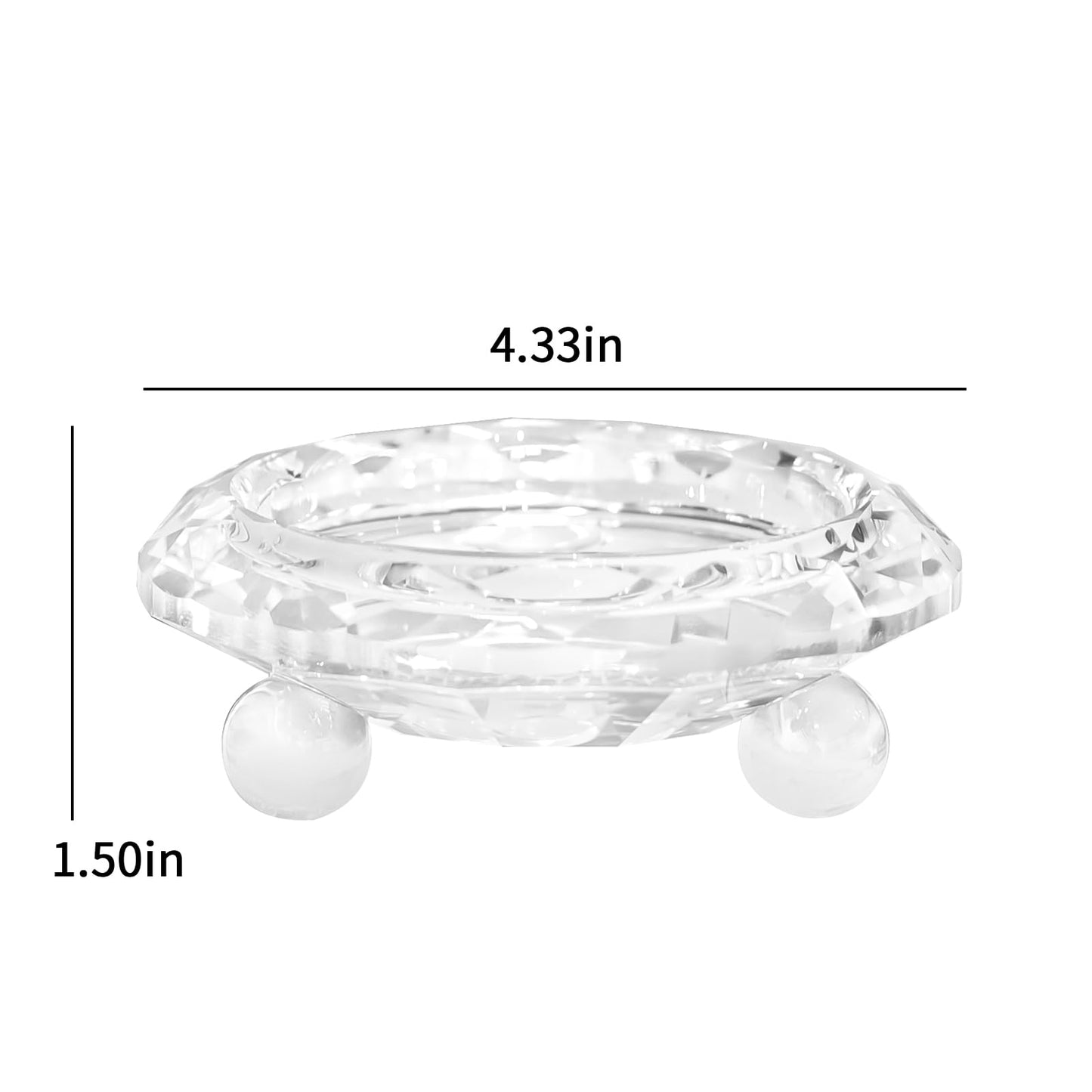 Kitcom Crystal Candle Holders Pillar Candle Holdersticks for Home Decor Hand-Cut 4.3'' X 1.5'' Clear, Tabletop Centerpieces for Party Wedding Banquet Decorations, Comes with Gift Box