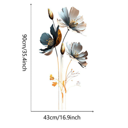 CNUSER 3D Wall Stickers DIY Flower Wall Decal Removable Waterproof Wall Art Decor for Bedroom Living Room Offices Home Decoration (Floral)