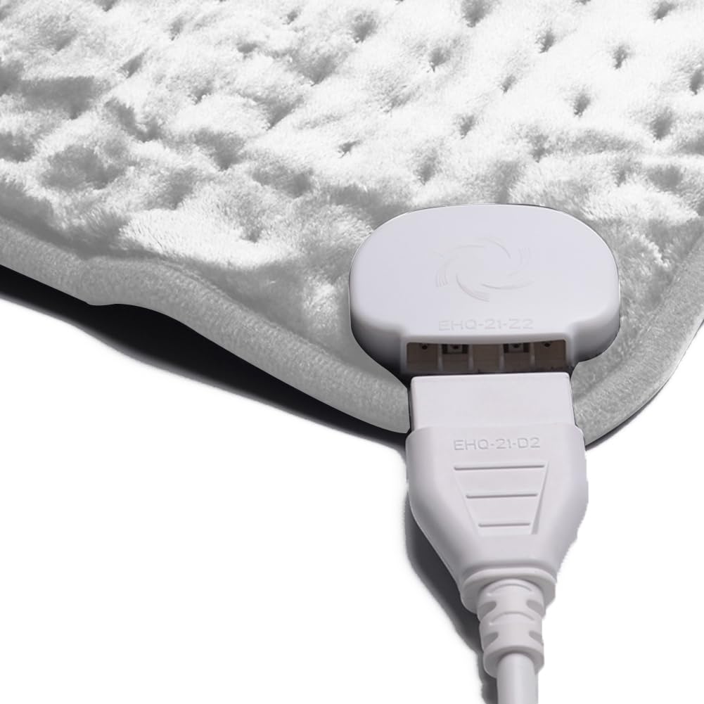 Ambershine 17''x33'' XXXL King Size Heating Pad with 12 Temperature Settings & 4 Auto-Off Countdown Timers, Pain Relief for Back/Neck/Shoulders/Abdomen/Legs, Christmas Gifts for mom dad (Dark Gray)