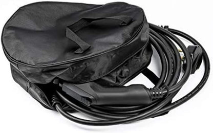 INLETTER Round Cable Organizer Bag - Heavy Duty Water Resistant Cable Management Storage Bag - Perfect for Jumper Cables, RV Sewer Pipe, EV Charging Cord Storage, Camper and Garden Hoses